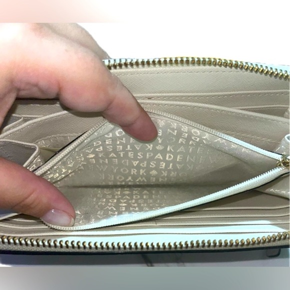 Kate Spade New York Neda Laurel Way Zip Around Wallet WLRU2670 Cement/Pumice - Picture 9 of 14